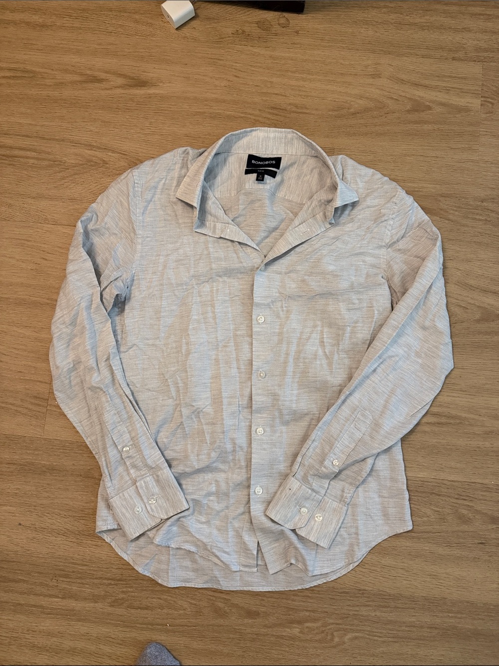 Bonobos Pale Gray Men's Long-Sleeve Button Shirt